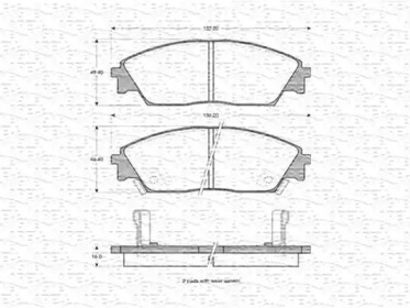 Тормозные колодки MAGNETI MARELLI для HONDA PRELUDE III (BA) 2.0 i EX 16V (BA2)