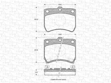 Дисковой тормозной механизм MAGNETI MARELLI для KIA PRIDE (DA) 1.1 i