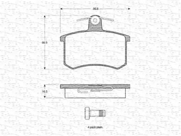 Тормозные колодки MAGNETI MARELLI для ALFA ROMEO 164 (164_) 2.0 Turbo
