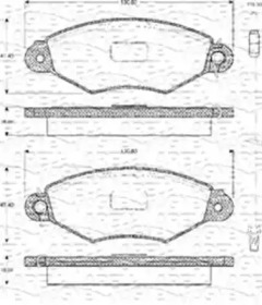 Тормозные колодки MAGNETI MARELLI для RENAULT KANGOO (KC0/1_) 1.4 (KC0C, KC0H, KC0B, KC0M)