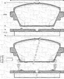 Тормозные колодки MAGNETI MARELLI для NISSAN PRIMERA Hatchback (P12) 2.2 dCi