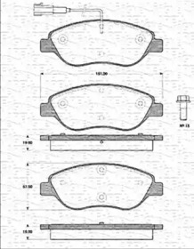 Тормозные колодки MAGNETI MARELLI для FIAT STILO Multi Wagon (192_) 1.9 JTD