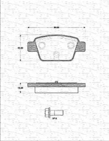 Тормозные колодки MAGNETI MARELLI для FIAT STILO Multi Wagon (192_) 1.9 JTD