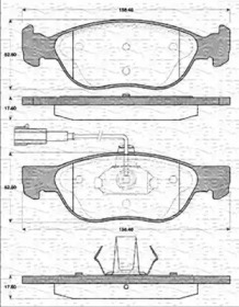 Дисковой тормозной механизм MAGNETI MARELLI для ALFA ROMEO 146 (930_) 2.0 16V Quadrifoglio (930.B5)