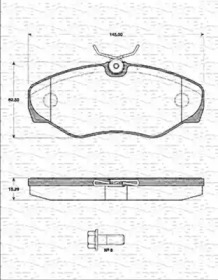 Тормозные колодки MAGNETI MARELLI для NISSAN PRIMASTAR Фургон (X83) 2.0