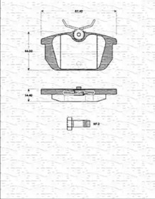 Тормозные колодки MAGNETI MARELLI для ALFA ROMEO 146 (930_) 1.7 i.e. 16V (930.B1)