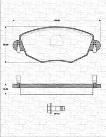Дисковой тормозной механизм MAGNETI MARELLI для JAGUAR X-TYPE Estate (X400) 2.0 D