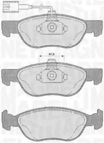 Тормозные колодки MAGNETI MARELLI для ALFA ROMEO 146 (930_) 1.9 JTD (930.B4B)