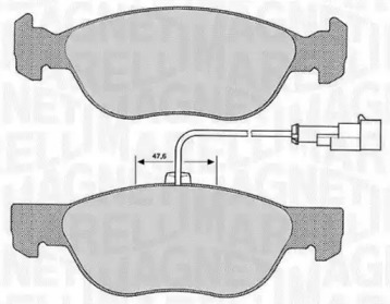 Тормозные колодки MAGNETI MARELLI для ALFA ROMEO 146 (930_) 1.9 JTD (930.B4B)