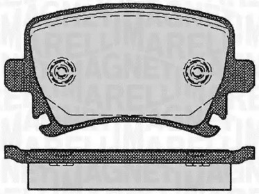 Тормозные колодки MAGNETI MARELLI для VW GOLF VI (5K1) 1.6