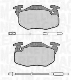 Тормозные колодки MAGNETI MARELLI для PEUGEOT 205 I (741A/C) 1.7 Diesel