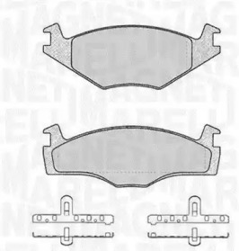 Тормозные колодки MAGNETI MARELLI для VW GOLF II (19E, 1G1) 1.8 i Cat Syncro