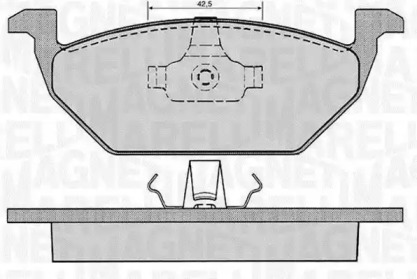 Дисковой тормозной механизм MAGNETI MARELLI для VW POLO (6R, 6C) 1.2 TDI