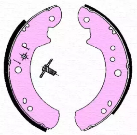 Барабанный тормозной механизм MAGNETI MARELLI для FORD TRANSIT Фургон (E_ _) 2.5 DI (EAL, EAS)