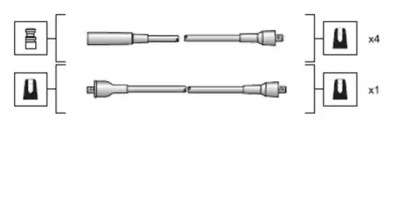 Свечной кабель / соединительные элементы MAGNETI MARELLI для MITSUBISHI LANCER III (C1_A, C6_A) 1.2 GL (C15AS)