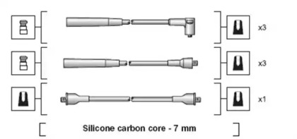Свечной кабель / соединительные элементы MAGNETI MARELLI для MITSUBISHI LANCER III (C1_A, C6_A) 1.2 GL (C15AS)