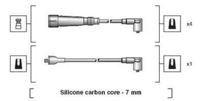 Свечной кабель / соединительные элементы MAGNETI MARELLI для VW PASSAT Variant (33) 1.6