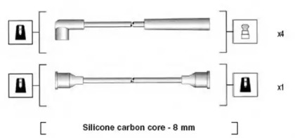 Свечной кабель / соединительные элементы MAGNETI MARELLI для FORD ESCORT III (GAA) 1.6 XR3i