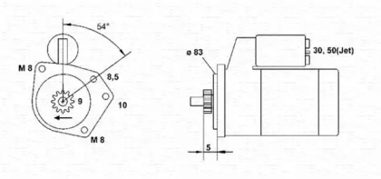 Стартер MAGNETI MARELLI для VW POLO (6N2) 1.4