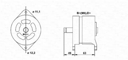 Генератор MAGNETI MARELLI для ALFA ROMEO AR 8 c бортовой платформой/ходовая часть (280_) 2.5 D