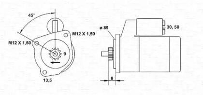 Система стартера MAGNETI MARELLI для MAZDA 626 III Station Wagon (GV) 2.0 D Comprex