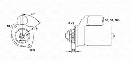 Стартер MAGNETI MARELLI для BMW 3 Compact (E36) 318 tds