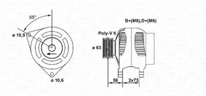 Генератор MAGNETI MARELLI для BMW 3 Compact (E36) 318 ti