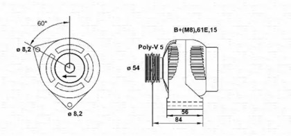 Генератор MAGNETI MARELLI для BMW 3 Compact (E36) 318 tds