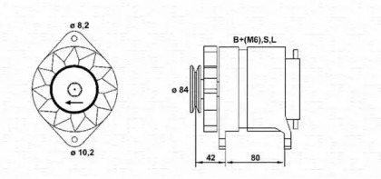 Генератор MAGNETI MARELLI для NISSAN SUNNY III Traveller (Y10) 2.0 D
