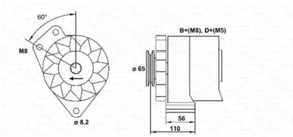 Генератор MAGNETI MARELLI для VW GOLF II (19E, 1G1) 1.8 i Cat Syncro