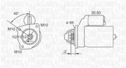 Система стартера MAGNETI MARELLI для PEUGEOT 205 I (741A/C) 1.7 Diesel