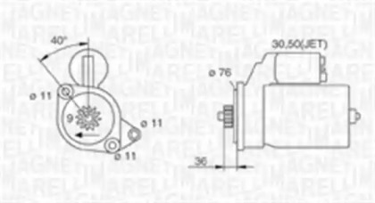 Система стартера MAGNETI MARELLI для VW CADDY II Variant (9K9B) 1.6