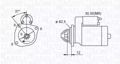 Система стартера MAGNETI MARELLI для ALFA ROMEO 146 (930_) 1.9 JTD (930.B4B)
