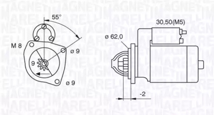 Стартер MAGNETI MARELLI для PEUGEOT 405 I (15B) 1.4