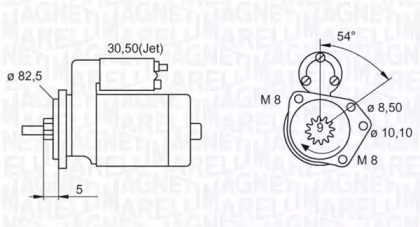 Стартер MAGNETI MARELLI для VW CADDY II Variant (9K9B) 1.4