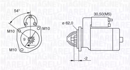 Стартер MAGNETI MARELLI для PEUGEOT 306 Кабриолет (7D, N3, N5) 1.8 16V