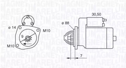 Стартер MAGNETI MARELLI для MAZDA 626 III Hatchback (GD) 2.0 D