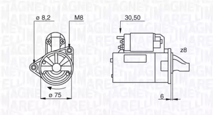 Стартер MAGNETI MARELLI для DAEWOO KALOS (KLAS) 1.2