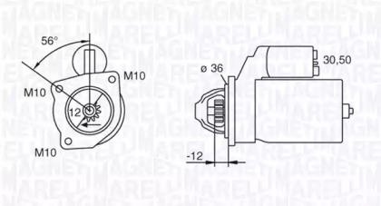 Система стартера MAGNETI MARELLI для PEUGEOT BOXER автобус (244, Z_) 2.0 HDi