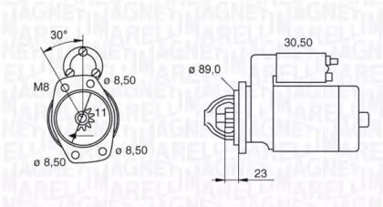 Система стартера MAGNETI MARELLI для PEUGEOT J9 автобус 2.5 D