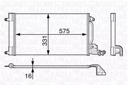 Кондиционер MAGNETI MARELLI для VW POLO (6R, 6C) 1.2 TSI