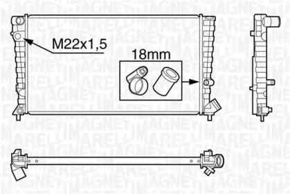 Водяной / масляный радиатор MAGNETI MARELLI для LAND ROVER DISCOVERY III (L319) 4.4 4x4