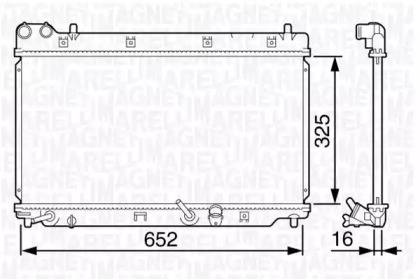 Водяной радиатор MAGNETI MARELLI для HONDA JAZZ II (GD_, GE3, GE2) 1.3 (GD1)