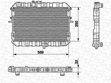 Водяной / масляный радиатор MAGNETI MARELLI для NISSAN X-TRAIL (T30) 2.2 dCi 4x4