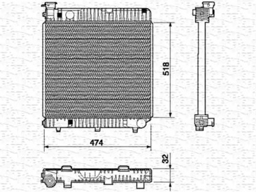 Водяной / масляный радиатор MAGNETI MARELLI для MERCEDES-BENZ T1 автобус (602) 310 D 2.9