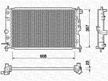 Водяной радиатор MAGNETI MARELLI для NISSAN KUBISTAR (X76) 1.2