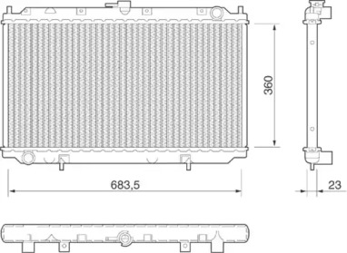 Водяной радиатор MAGNETI MARELLI для NISSAN PRIMERA Traveller (WP11) 2.0 16V
