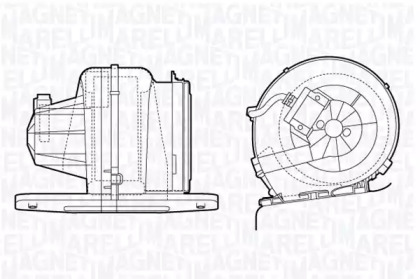Двигатель вентилятор MAGNETI MARELLI для RENAULT CLIO I (B/C57_, 5/357_) 1.4