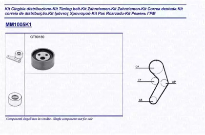 Комплект ремней ГРМ MAGNETI MARELLI для RENAULT CLIO I (B/C57_, 5/357_) 1.4
