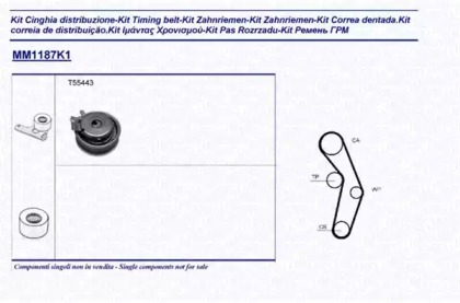 Комплект ремней ГРМ MAGNETI MARELLI для VW MULTIVAN V (7HM, 7HN, 7HF, 7EF, 7EM, 7EN) 2.0